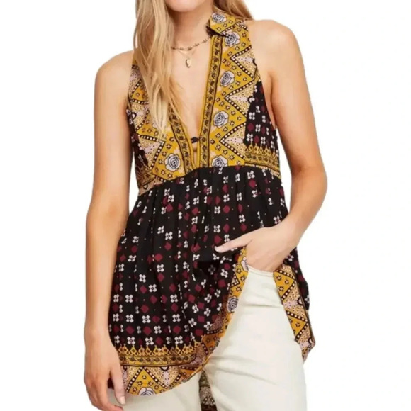 Free People Tops - Free People Charlotte Sleeveless Tank Top in Black Size XS
